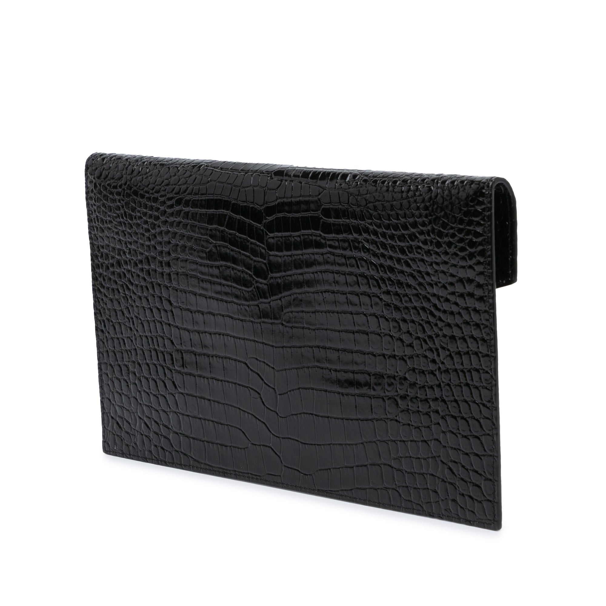 Croc Embossed Uptown Clutch