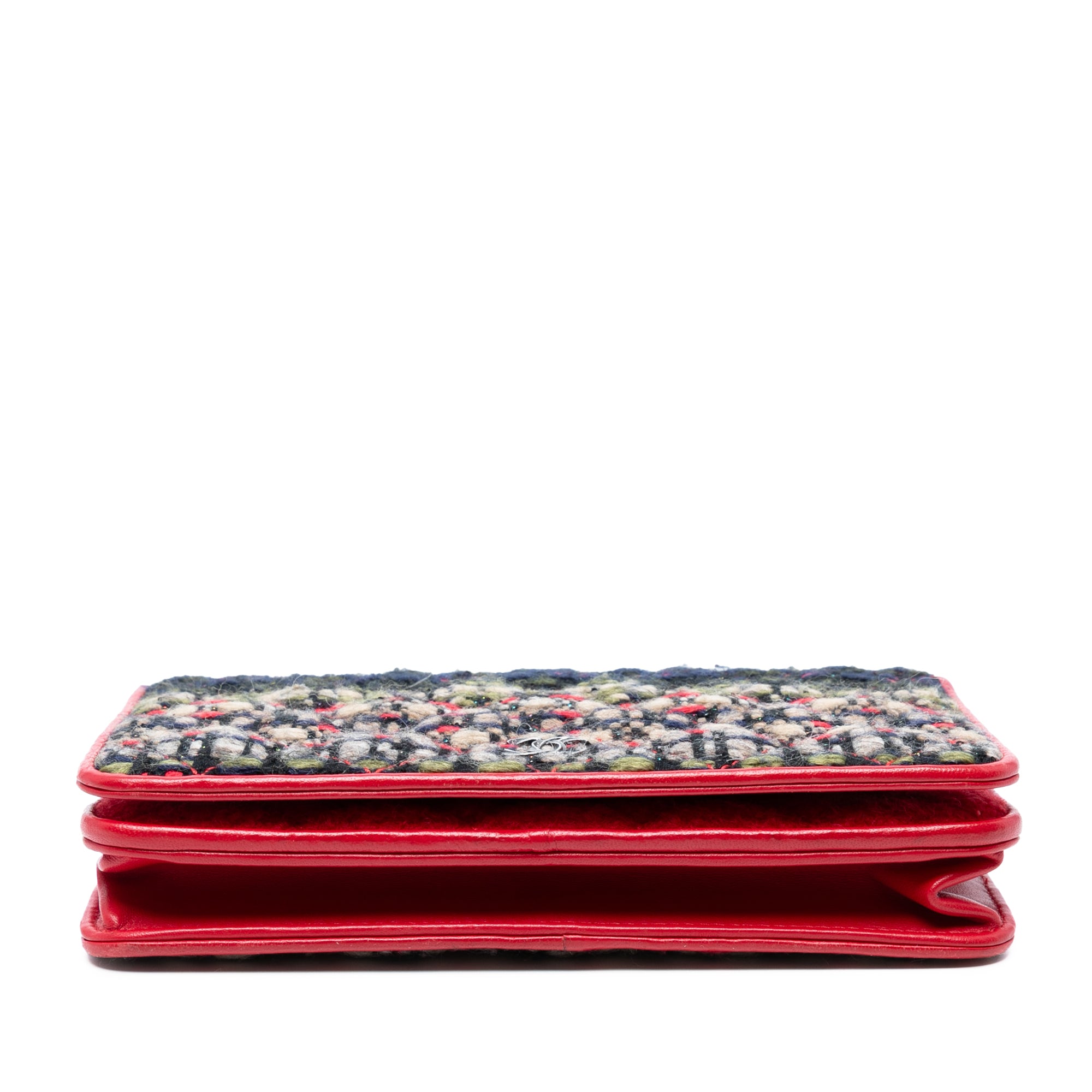 CC Quilted Tweed Wallet On Chain