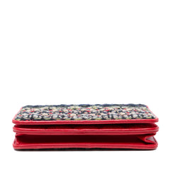 CC Quilted Tweed Wallet On Chain