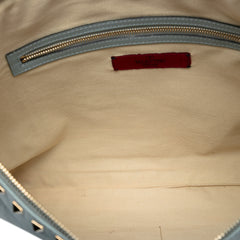 Large Leather Rockstud Clutch