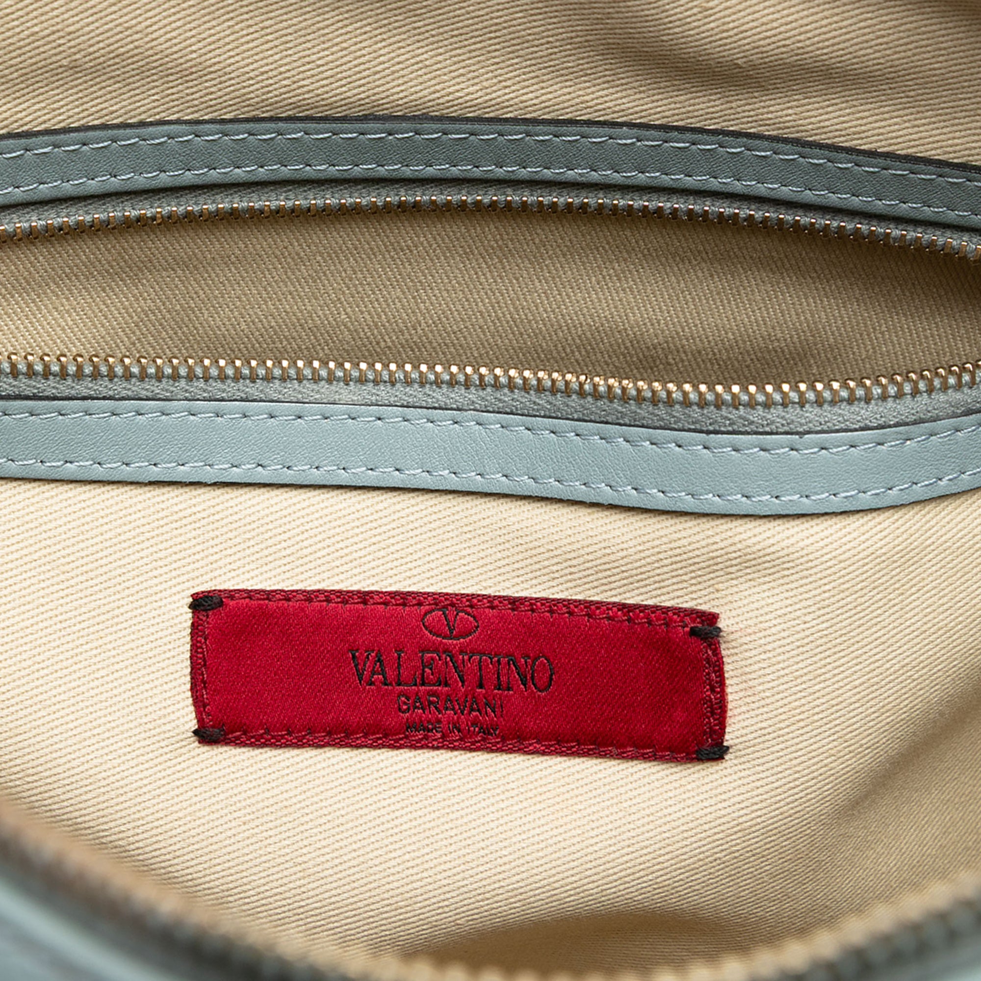 Large Leather Rockstud Clutch