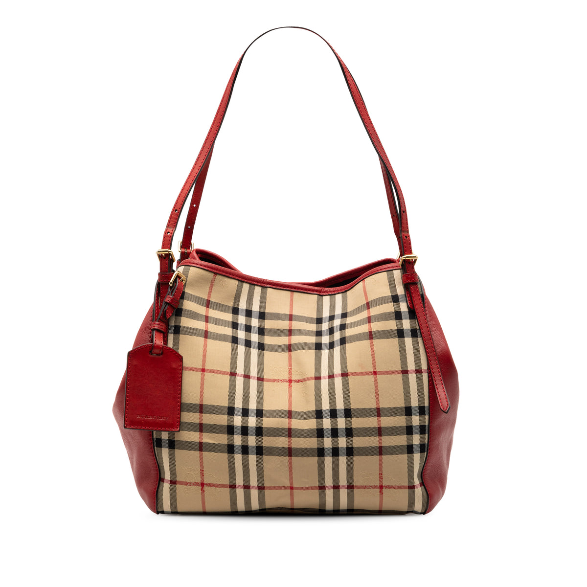 Small Haymarket Check Canvas and Leather Canterbury Tote