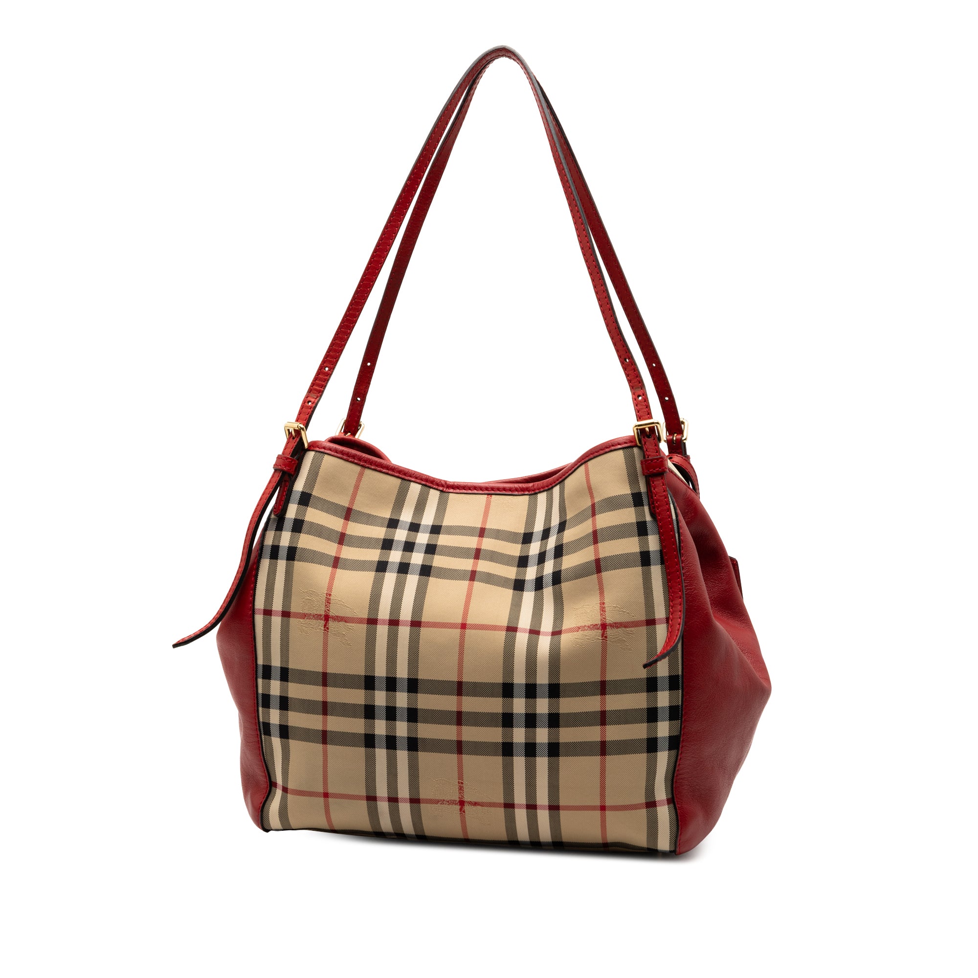 Small Haymarket Check Canvas and Leather Canterbury Tote