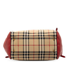 Small Haymarket Check Canvas and Leather Canterbury Tote
