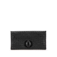 Nappa Intrecciato Turn Lock Clutch