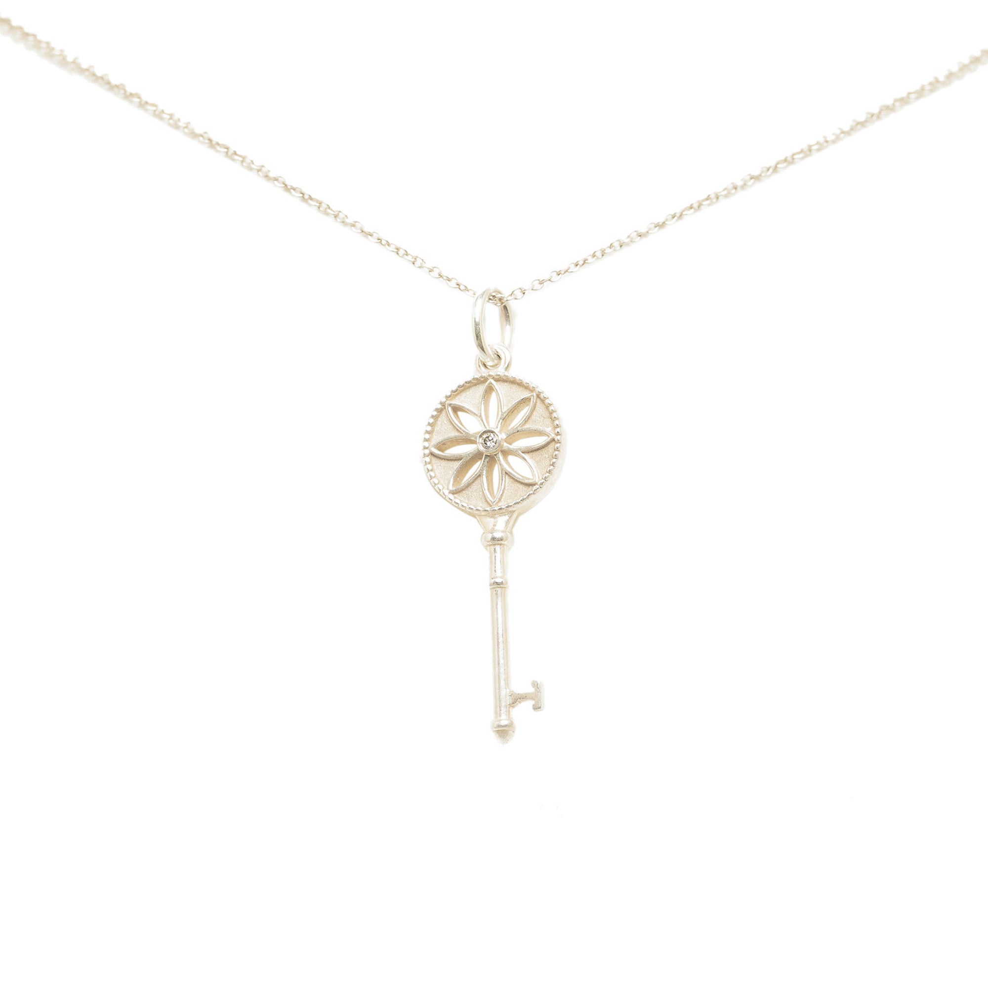 Diamond Daisy Key Necklace