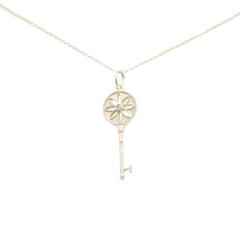 Diamond Daisy Key Necklace