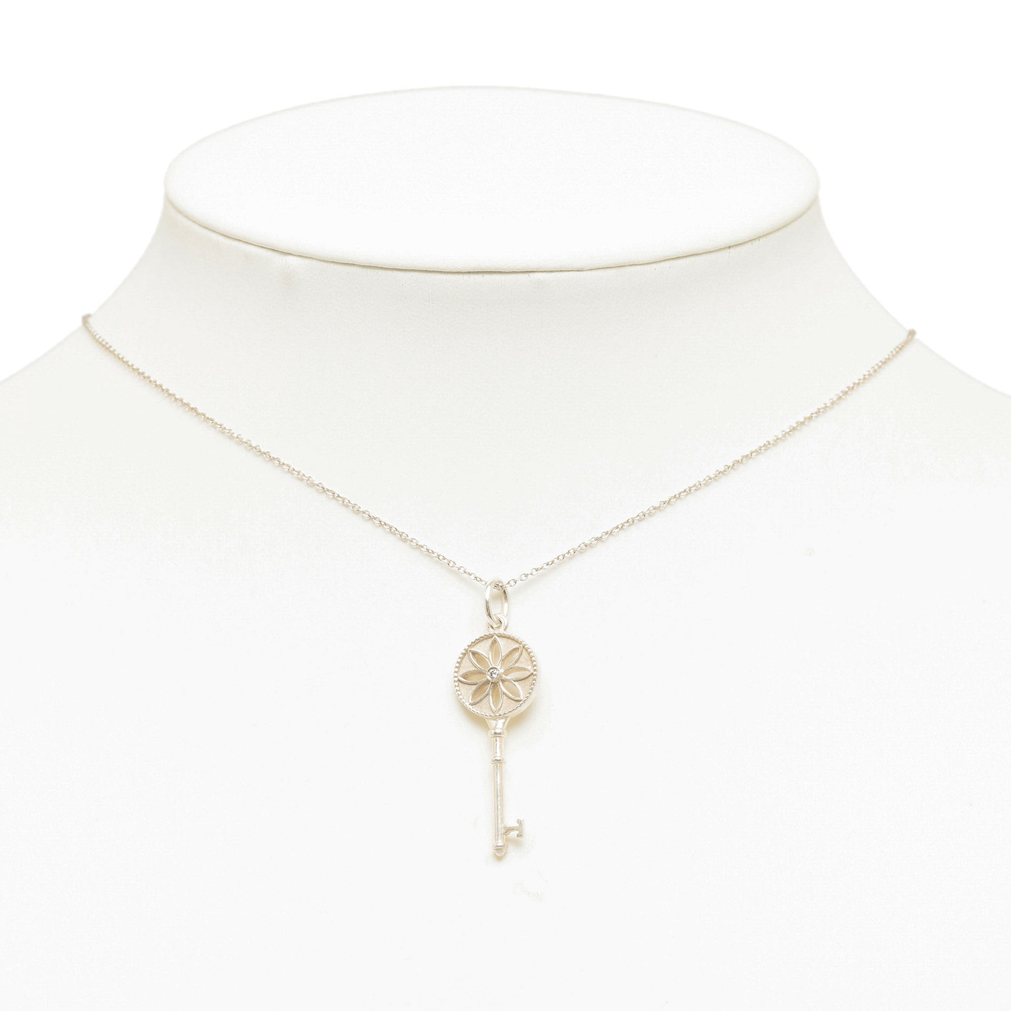 Diamond Daisy Key Necklace