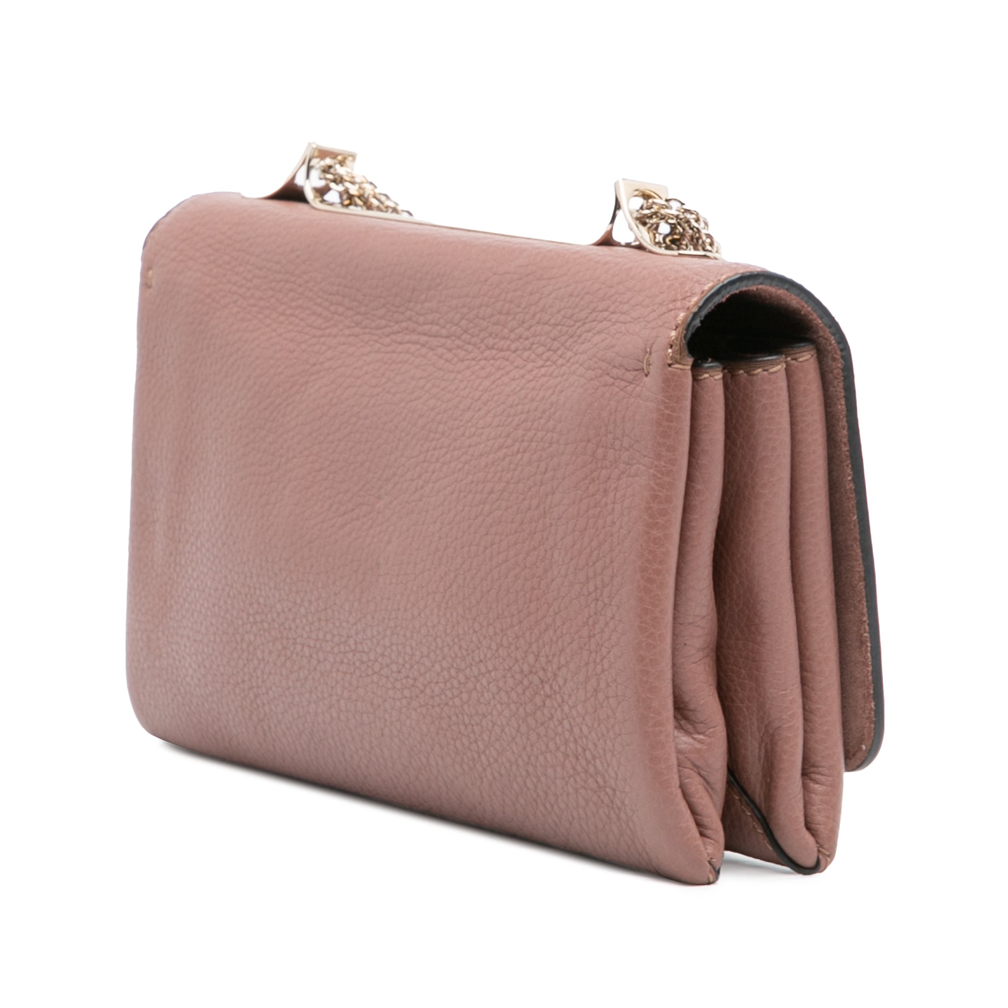 Leather Rockstud Va Va Voom Clutch on Chain