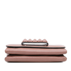 Leather Rockstud Va Va Voom Clutch on Chain