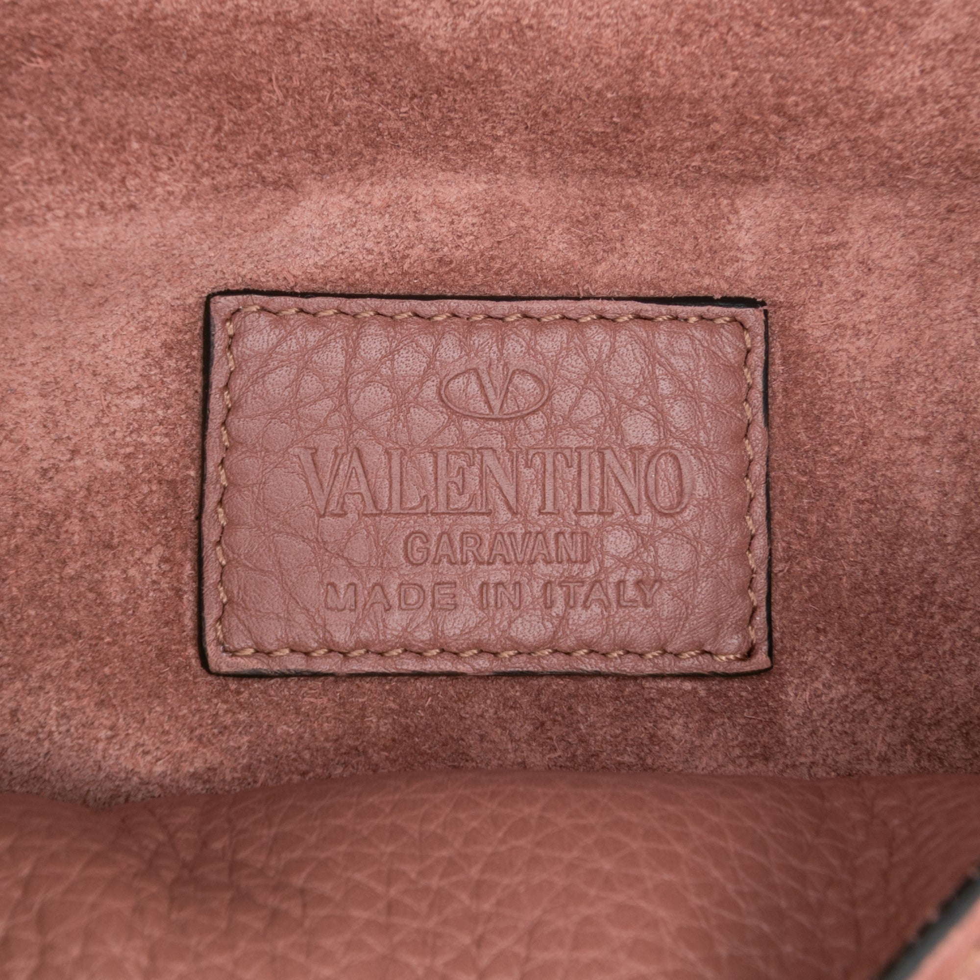 Leather Rockstud Va Va Voom Clutch on Chain