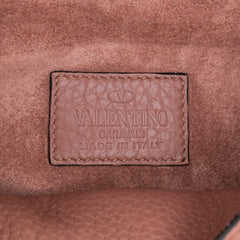 Leather Rockstud Va Va Voom Clutch on Chain