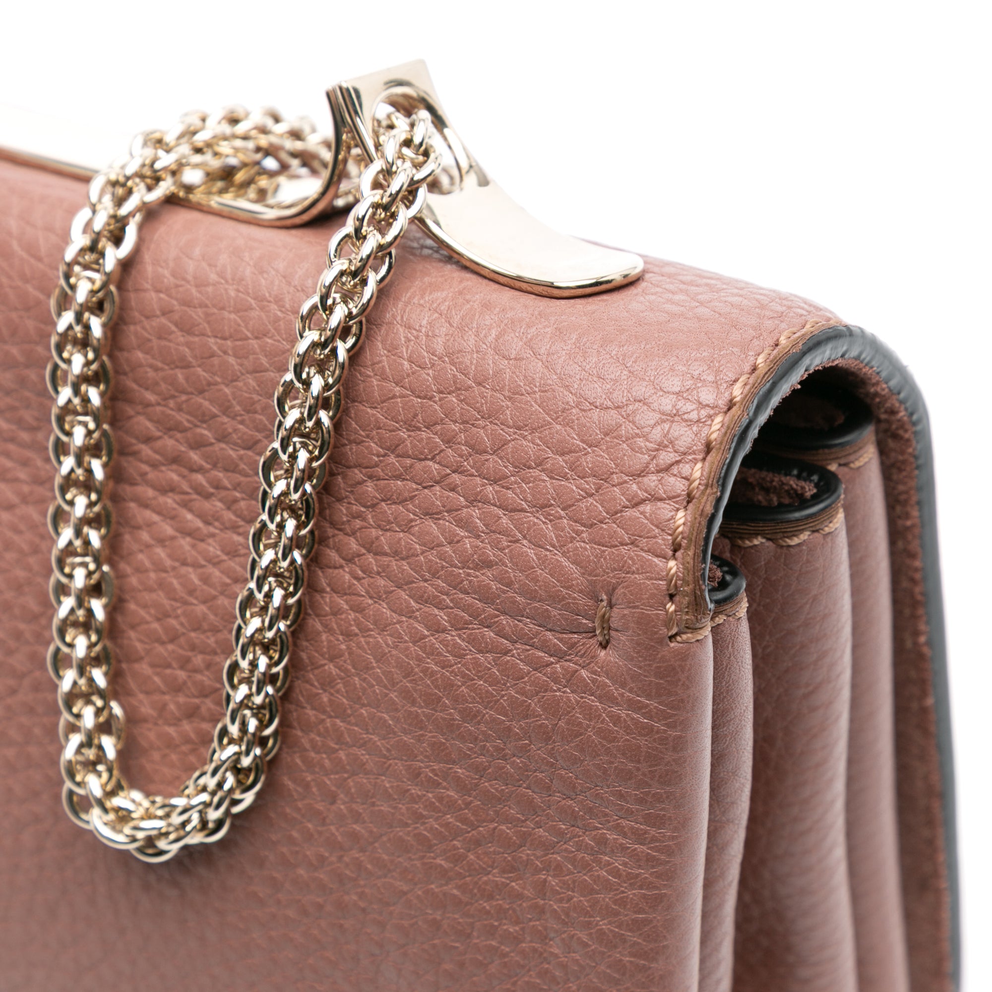 Leather Rockstud Va Va Voom Clutch on Chain