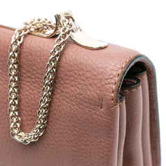 Leather Rockstud Va Va Voom Clutch on Chain