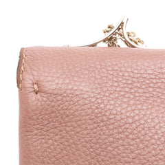 Leather Rockstud Va Va Voom Clutch on Chain