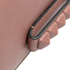 Leather Rockstud Va Va Voom Clutch on Chain