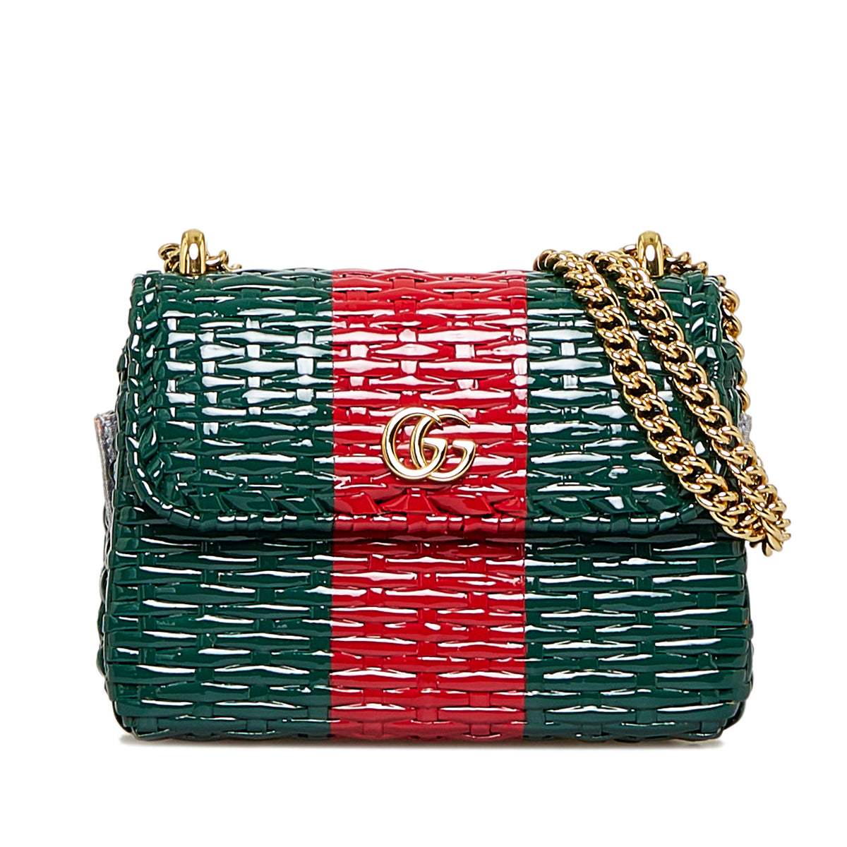 GG Marmont Wicker Crossbody Bag