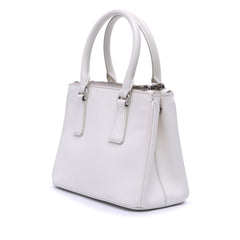 Mini Saffiano Lux Crystal Embellished Galleria Double Zip