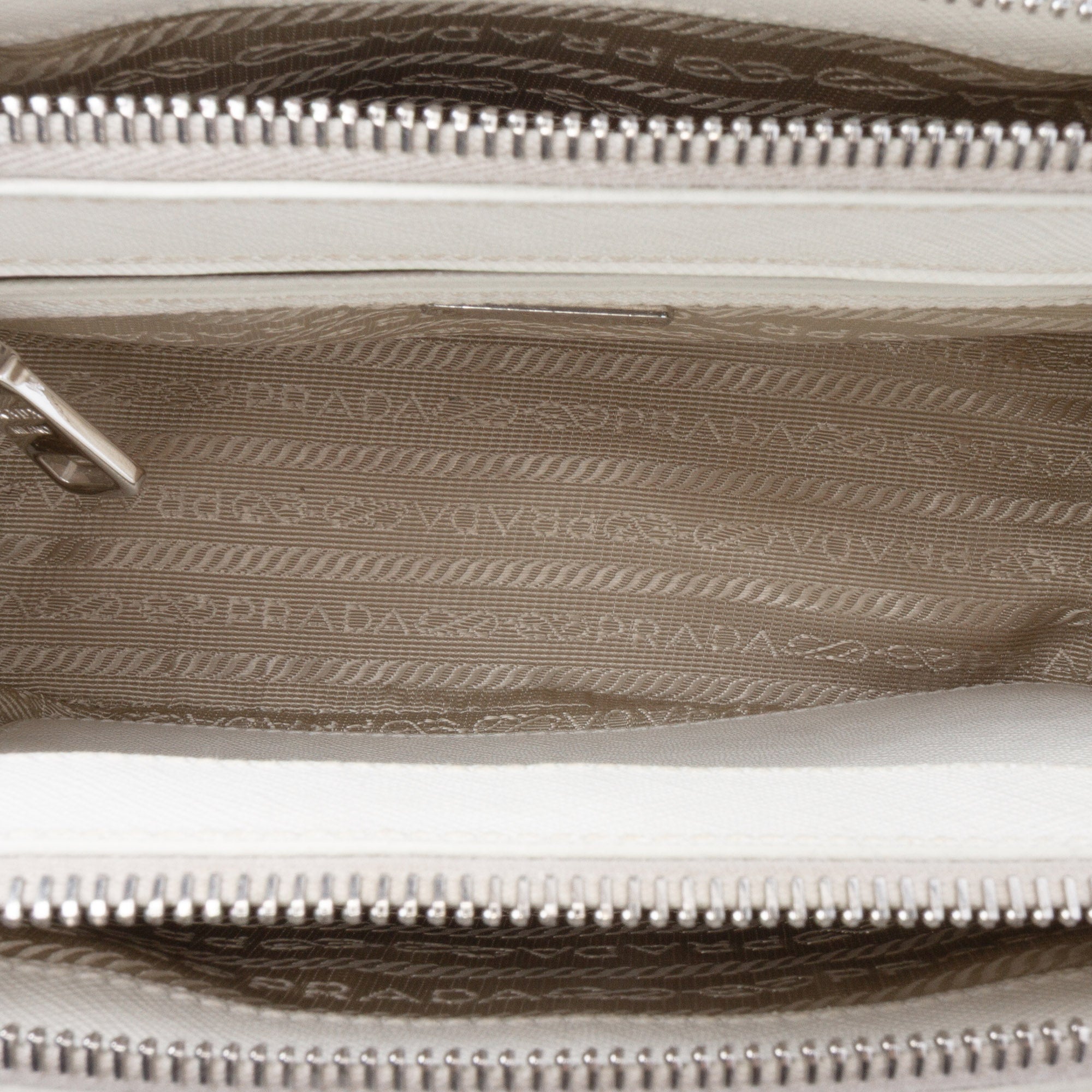 Mini Saffiano Lux Crystal Embellished Galleria Double Zip