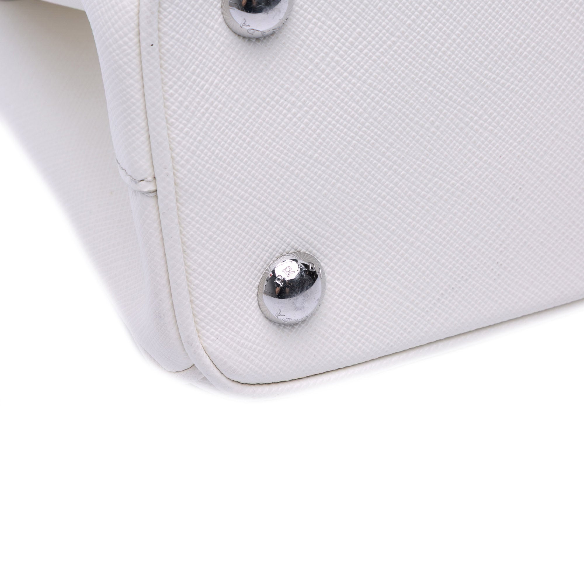 Mini Saffiano Lux Crystal Embellished Galleria Double Zip