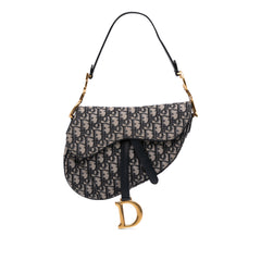 Oblique Canvas Saddle Bag