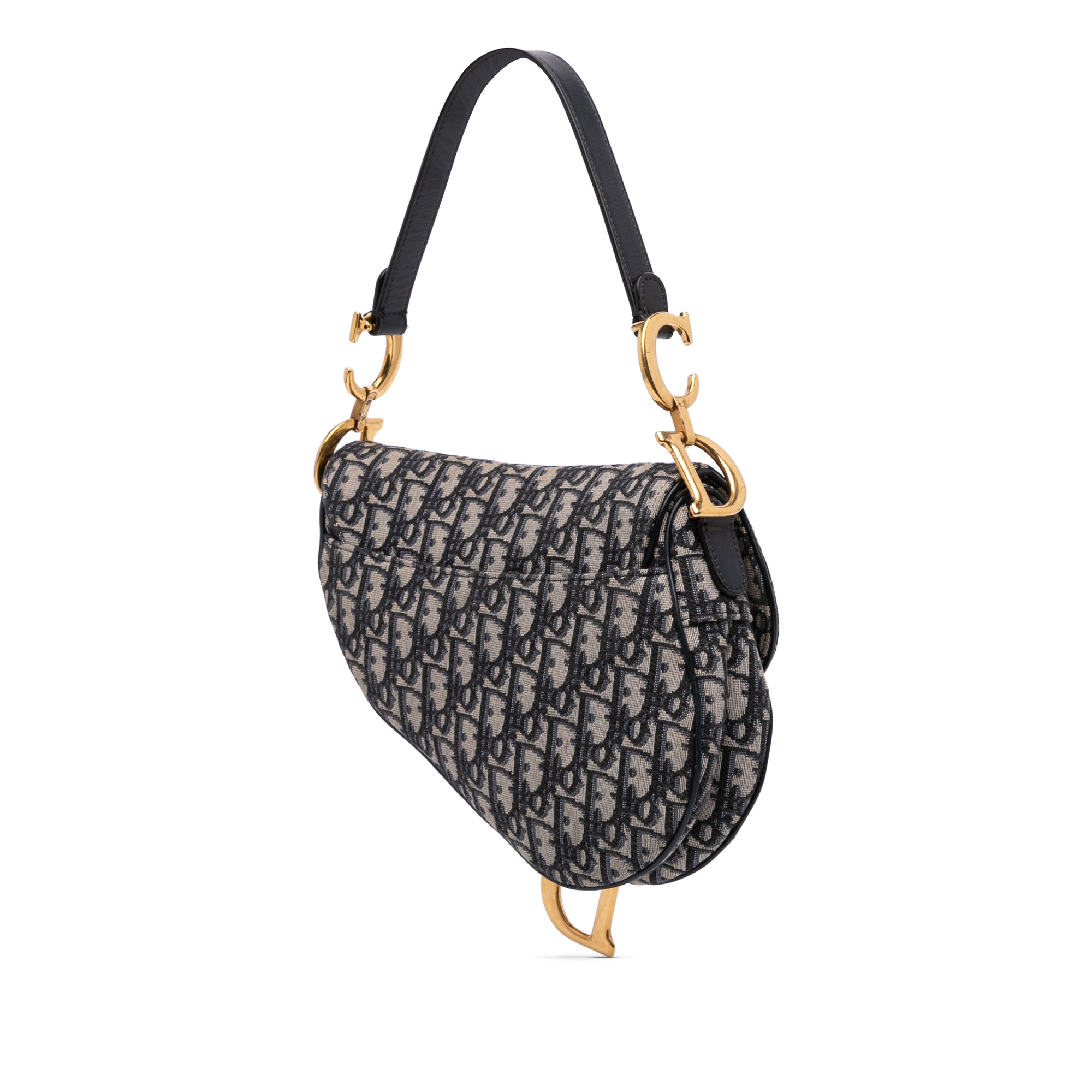 Oblique Canvas Saddle Bag