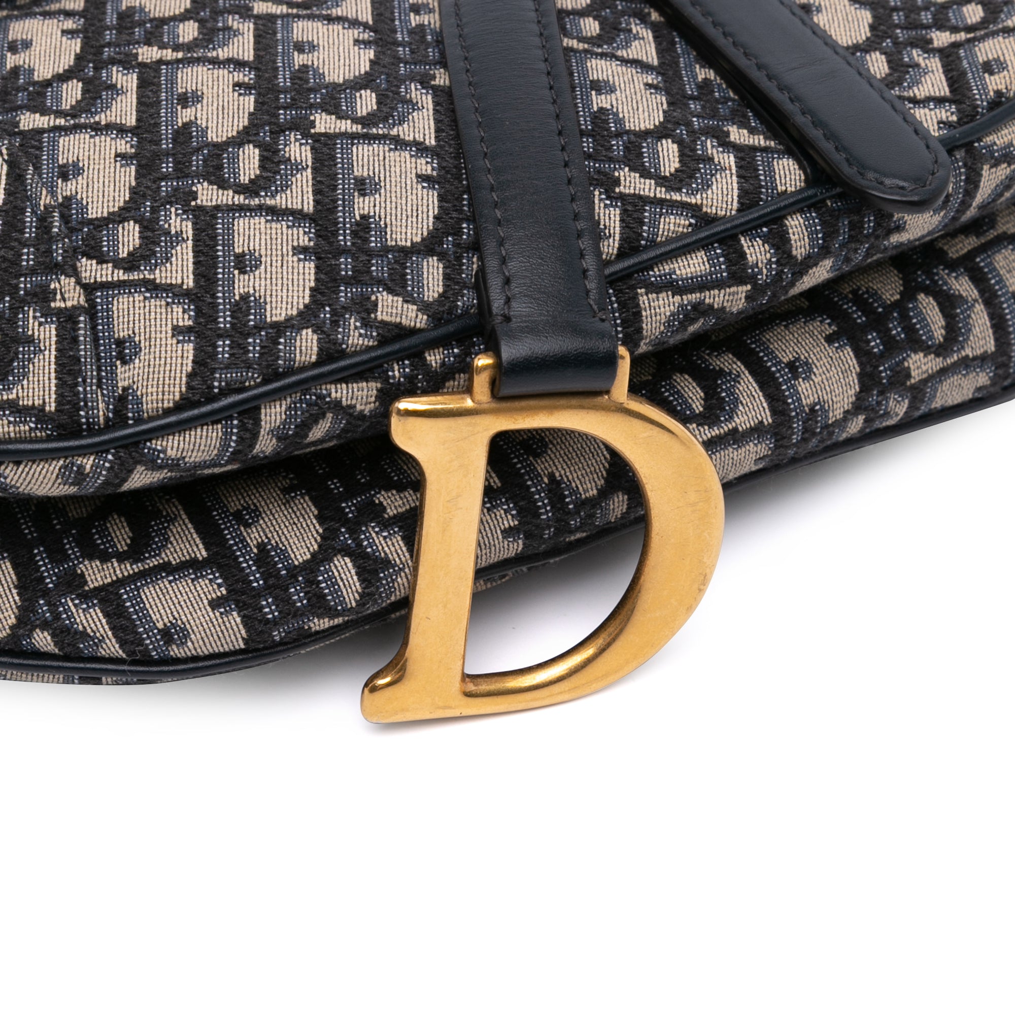 Oblique Canvas Saddle Bag