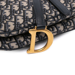 Oblique Canvas Saddle Bag