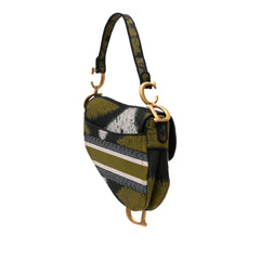 Canvas Embroidered Tie Dye Saddle Bag