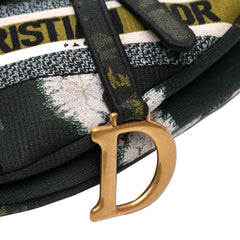 Canvas Embroidered Tie Dye Saddle Bag