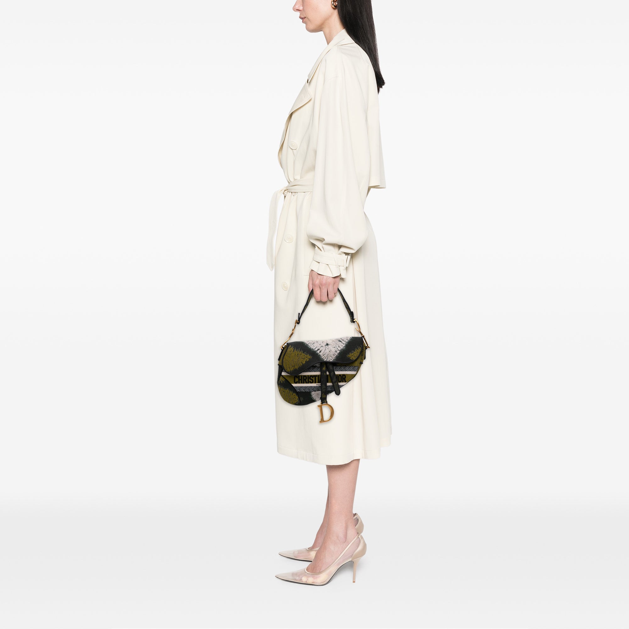 Canvas Embroidered Tie Dye Saddle Bag