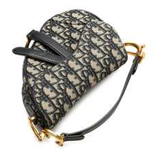 Mini Oblique Canvas Saddle Bag