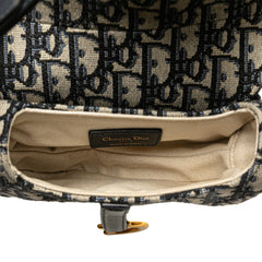 Mini Oblique Canvas Saddle Bag