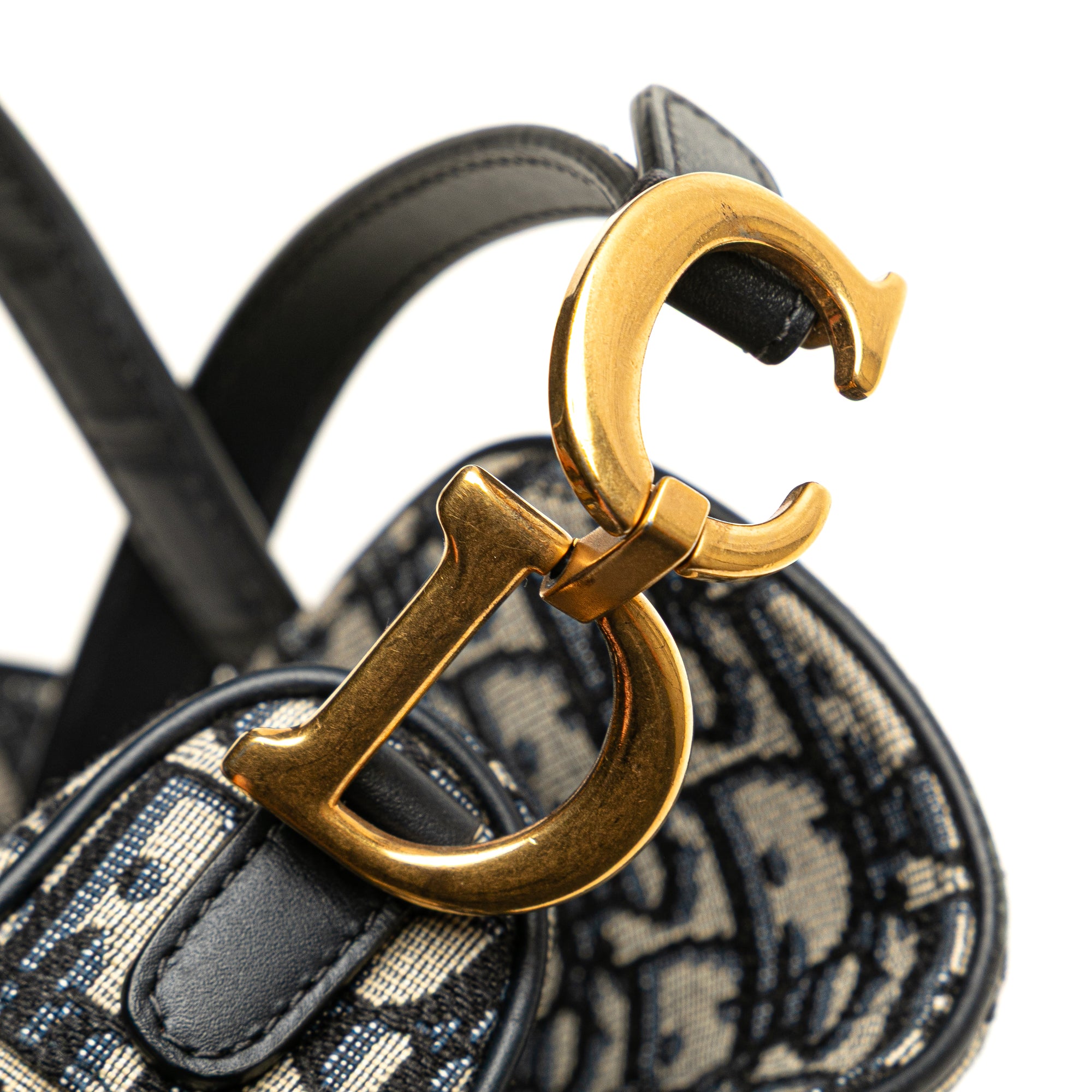 Mini Oblique Canvas Saddle Bag