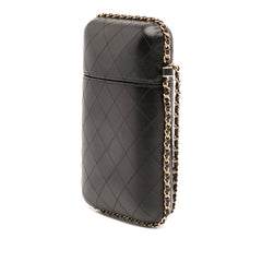CC Quilted Lambskin Chain Around Phone Holder