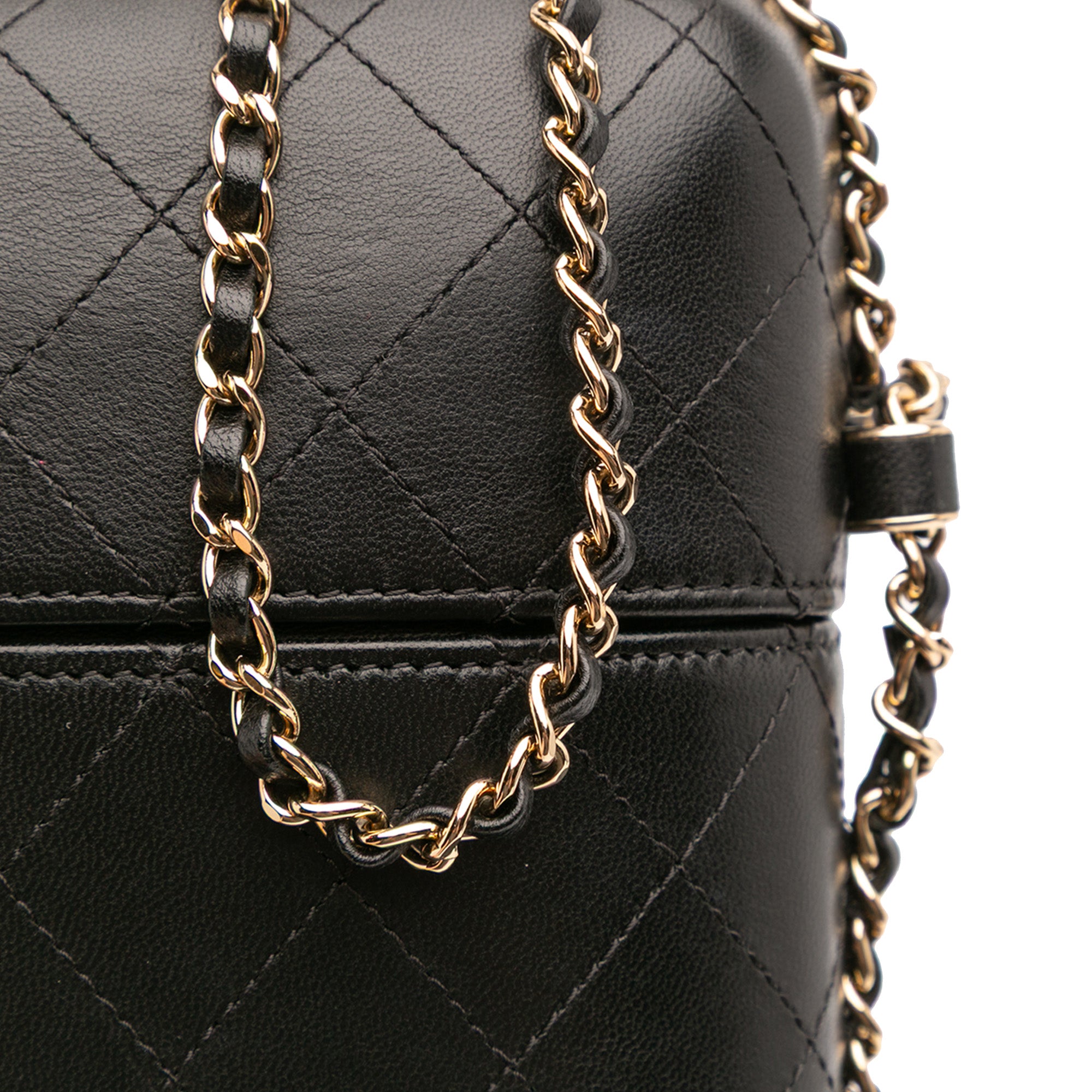 CC Quilted Lambskin Chain Around Phone Holder