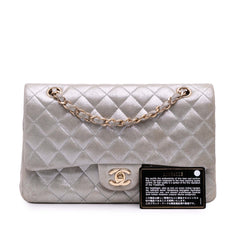 Medium Classic Iridescent Lambskin Double Flap