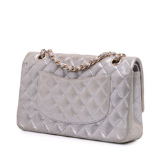 Medium Classic Iridescent Lambskin Double Flap