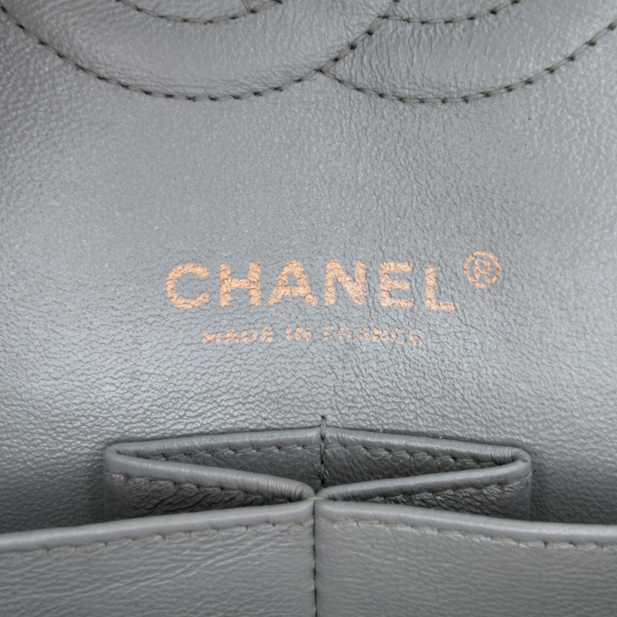 Medium Classic Iridescent Lambskin Double Flap