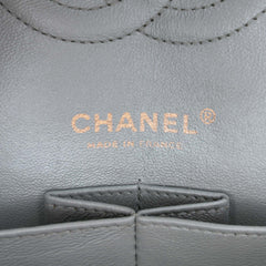 Medium Classic Iridescent Lambskin Double Flap