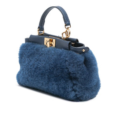 Micro Shearling Peekaboo Satchel