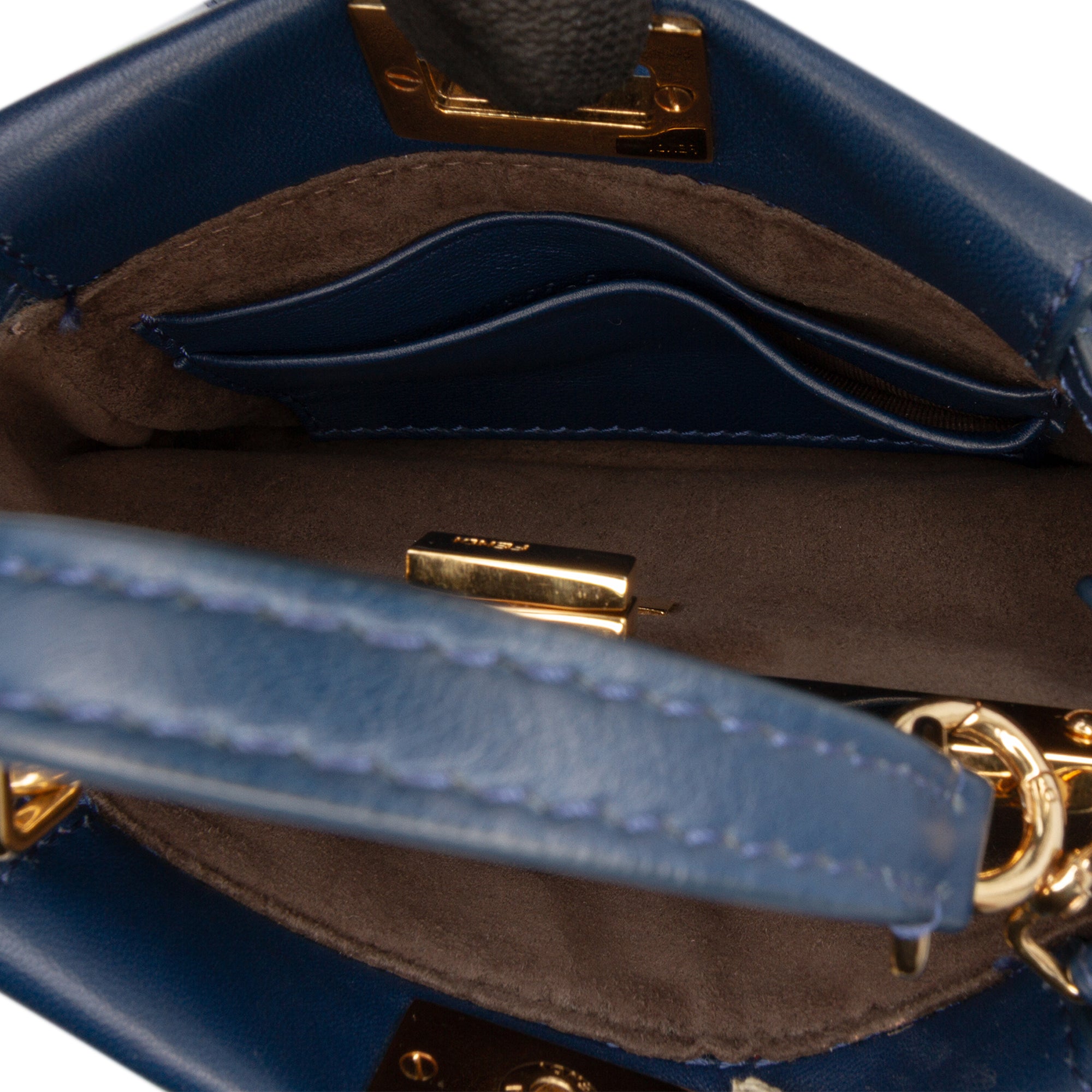 Micro Shearling Peekaboo Satchel
