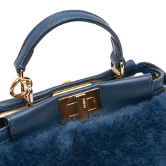 Micro Shearling Peekaboo Satchel