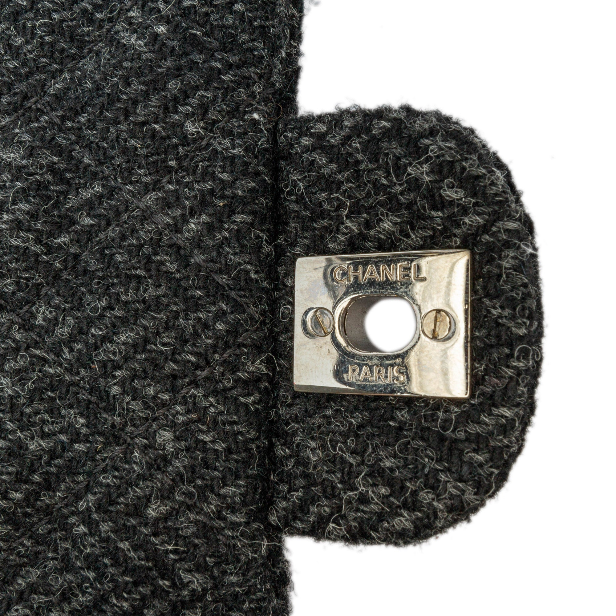 Medium Strass Embellished Tweed Single Flap