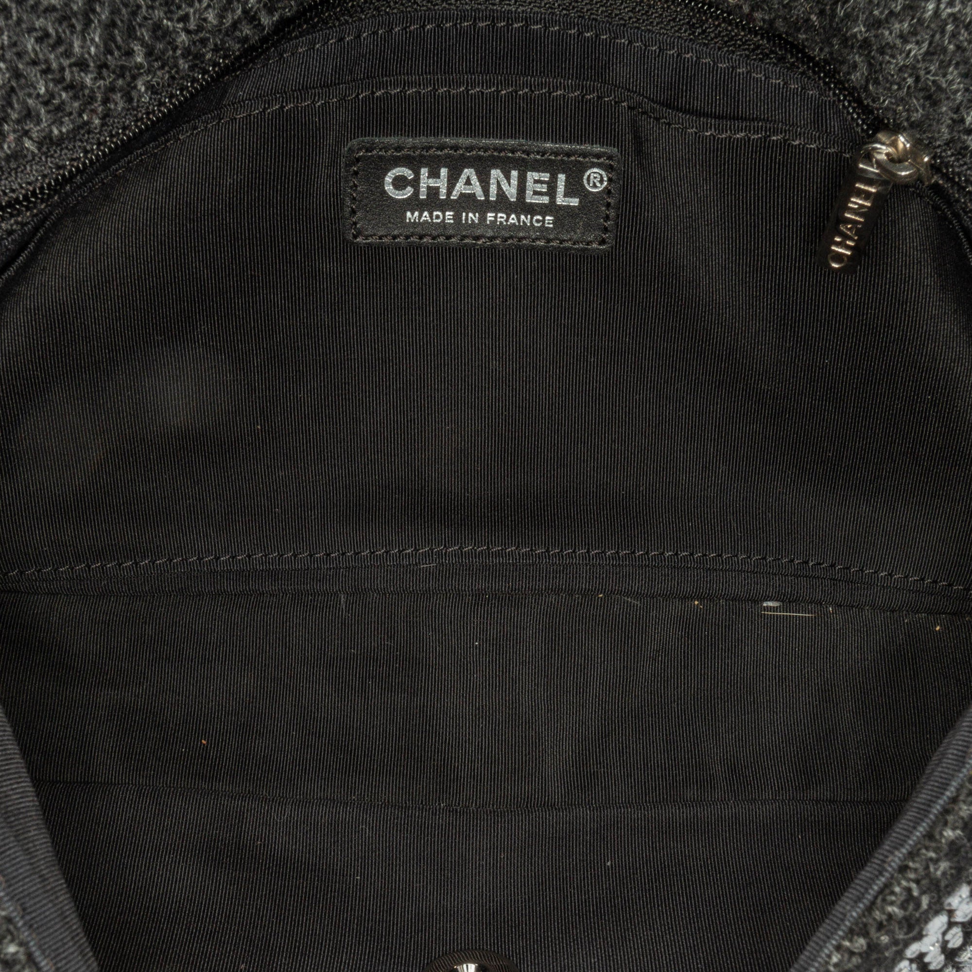 Medium Strass Embellished Tweed Single Flap