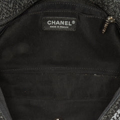 Medium Strass Embellished Tweed Single Flap