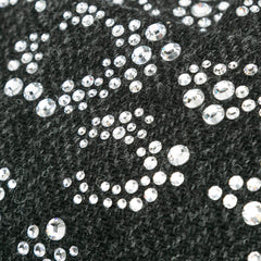 Medium Strass Embellished Tweed Single Flap