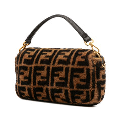 Medium Zucca Shearling Baguette Satchel