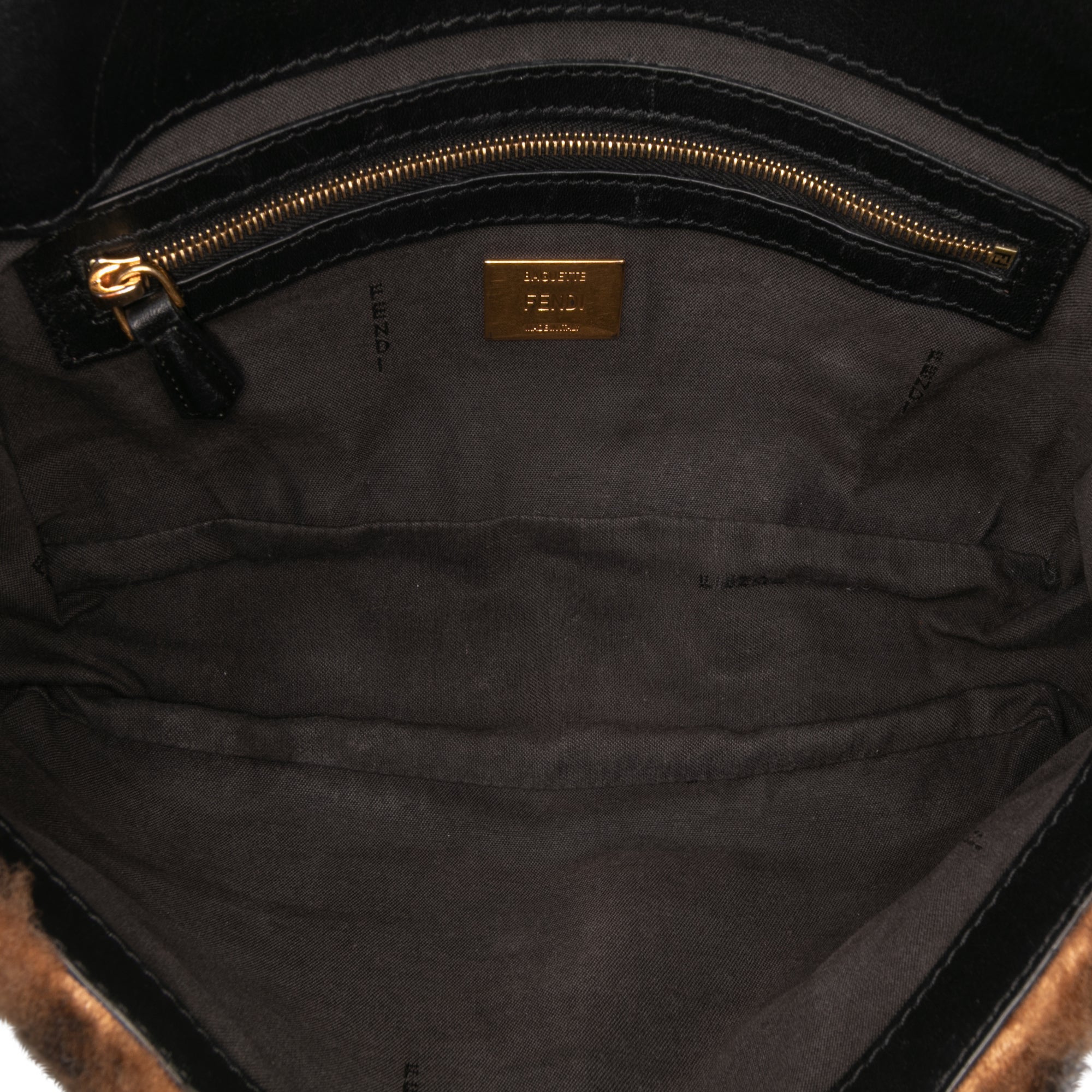 Medium Zucca Shearling Baguette Satchel