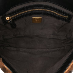 Medium Zucca Shearling Baguette Satchel
